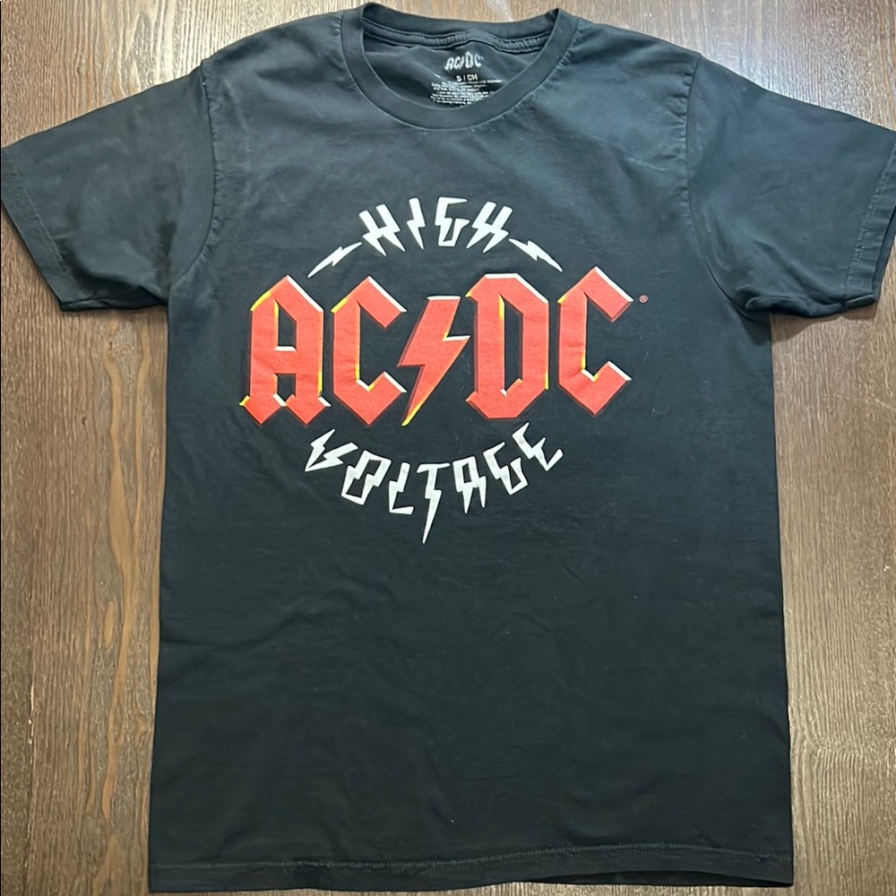 AC/DC Black and Red Short Sleeve Tee